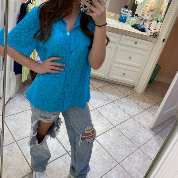 Blue button down - Picture 3 of 5